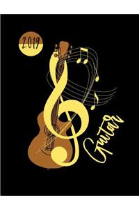 Guitar Music Daily Planner 2019