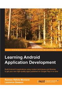 Learning Android Application Development