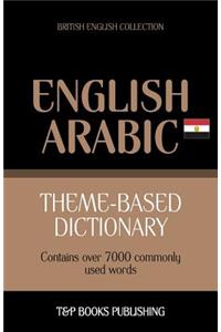 Theme-based dictionary British English-Egyptian Arabic - 7000 words