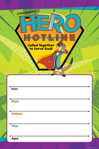 Vacation Bible School (Vbs) Hero Hotline Large Promotional Poster