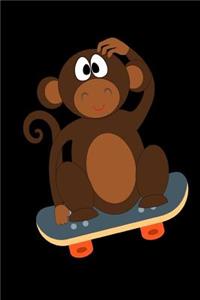 Monkey Skateboarding Notebook Journal 120 College Ruled Pages 6 X 9
