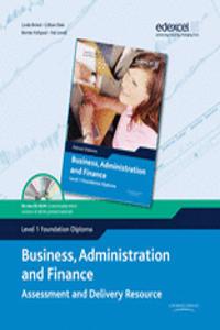 Edexcel Diploma Level 1 Foundation Diploma Business, Administration and Finance Assessment and Delivery Resource with CD-Rom