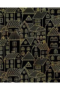 Journal Notebook Cute Houses Pattern 8