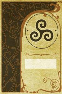 Monogram Triskele (Neopaganism) Notebook
