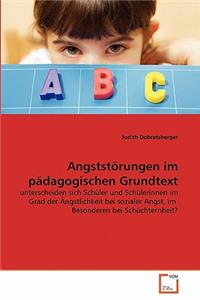 Angststörungen im pädagogischen Grundtext