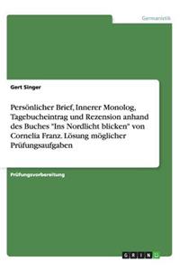 Persönlicher Brief, Innerer Monolog, Tagebucheintrag und Rezension anhand des Buches 