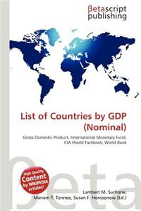 List of Countries by Gdp (Nominal)