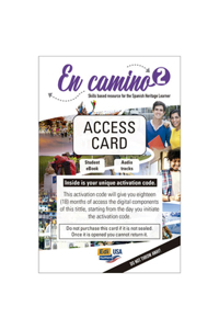 En Camino 2 Student 1 Year Digital Access Code (Including eBook and Audio Tracks)