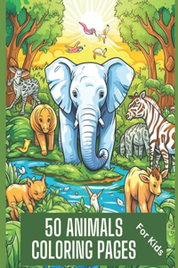 50 Animals Coloring Pages for Kids