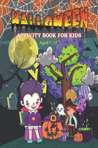 Halloween activity book for kids ages 7-12