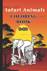 Safari Animals Coloring Book For Kids