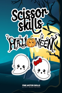 Scissor skills - Halloween - Fine motor skills - Activity book for kids