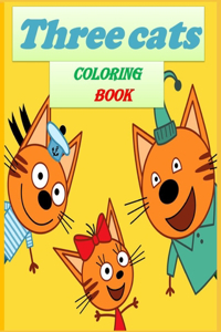 Three cats coloring book