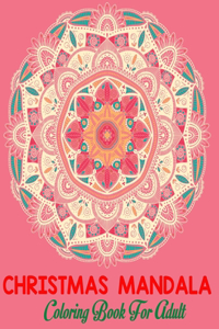 Christmas mandala coloring book for adult