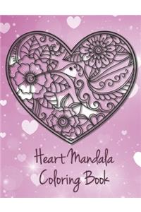 Heart Mandala Coloring Book