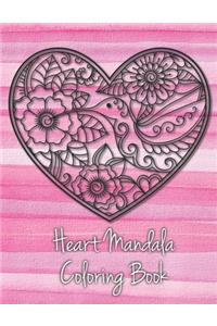 Heart Mandala Coloring Book