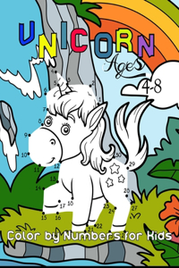 Unicorn Color by Numbers for Kids Ages 4-8