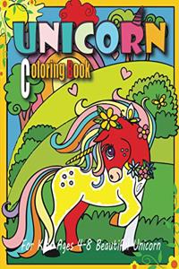 Unicorn Coloring Book For Kids Ages 4-8 Beautiful Unicorn