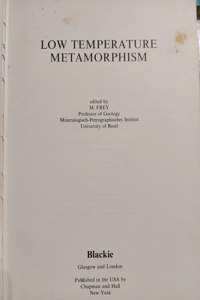 Low Temperature Metamorphism