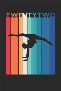 Gymnastics Notebook for 22 Year Old Women and Men - Vintage Gymnastics Journal - 22nd Birthday Gift for Gymnast Diary