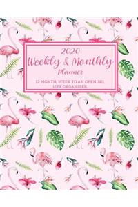 2020 WEEKLY & MONTHLY Planner. 12 month, Week to an Opening, Life Organizer.