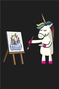 Unicorn Painting Funny Magical Artist Unicorn Portrait Art