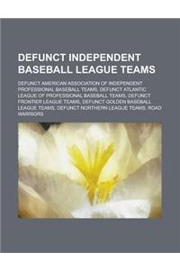 Defunct Independent Baseball League Teams
