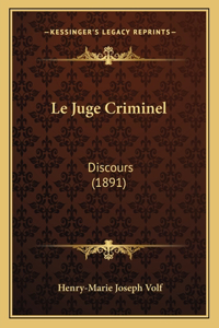 Juge Criminel