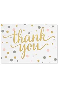 Ty Note Pink & Gold Dots