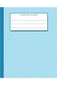 Composition Notebook: 8"x10" - Blue Striped Cover from Scrawlables.com