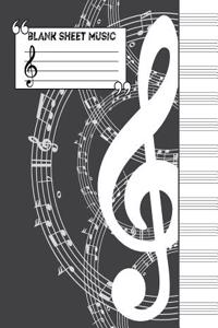 Music Manuscript Notebook: Blank Sheet Music - 12 Stave Staff Paper - 8.5x11 - 104 Pages - Manuscript Paper (Composition Books - Blank Sheet Musi