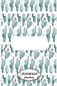 Notebook Journal Dot-grid, Cactus Pattern