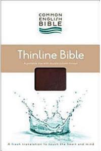 Ceb Common English Thinline Bible, Bonded Ecoleather Burgundy