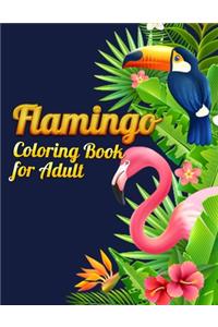 Flamingo Coloring Book for Adult