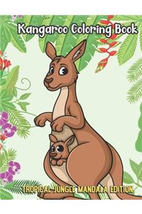 Kangaroo Coloring Book Tropical Jungle Mandala Edition