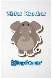 Elder Brother Elephant A5 Lined Notebook 110 Pages