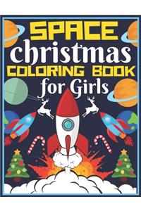 Space Christmas Coloring Book for Girls