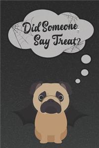 Pug Lined Notebook: A Halloween Themed Notebook for Pug Dog Lovers