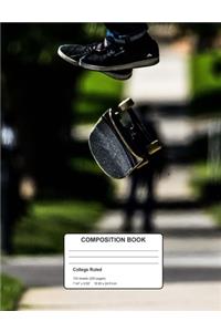 Skateboarding College Ruled Blank Composition Notebook