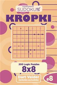 Sudoku Kropki - 200 Logic Puzzles 8x8 (Volume 8)