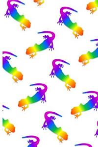 Rainbow Salamander Pattern Notebook