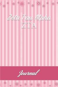 Zeta Tau Alpha: Line Ruled Sorority Girls Journal - Great Present for Big or Lil Sister