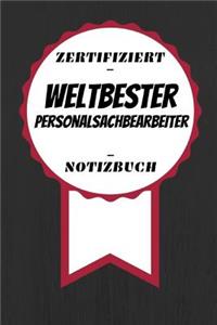 Notizbuch - Zertifiziert - Weltbester - Personalsachbearbeiter