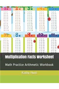 Multiplication Facts Worksheet
