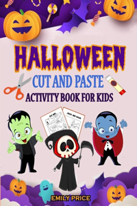 Halloween Cut and Paste Activity Book for Kids