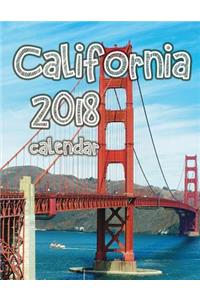 California 2018 Calendar (UK Edition)