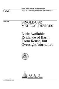 SingleUse Medical Devices: Little Available Evidence of Harm from Reuse, But Oversight Warranted