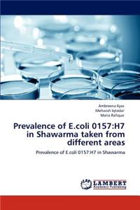 Prevalence of E.coli 0157
