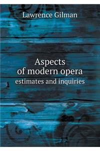 Aspects of Modern Opera Estimates and Inquiries