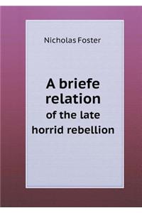 A Briefe Relation of the Late Horrid Rebellion